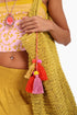 Hand knitted bag in linen yarn with inside pockets